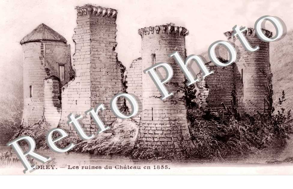 les ruines du chateau en 1855