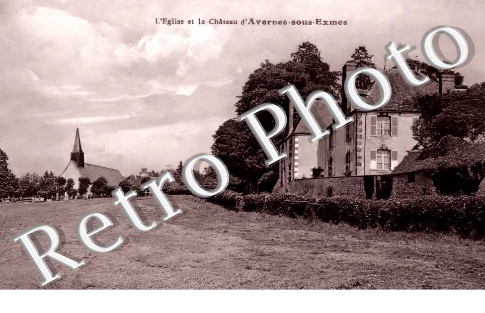 l'église et le château d'Avernes-sous-Exmes