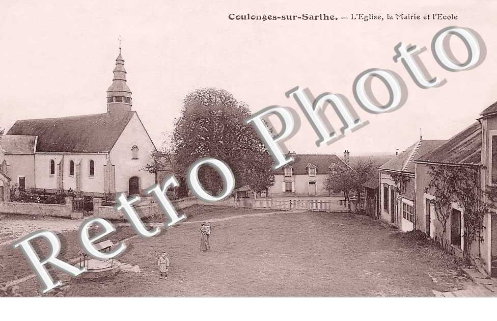 l'église, la mairie et l'école