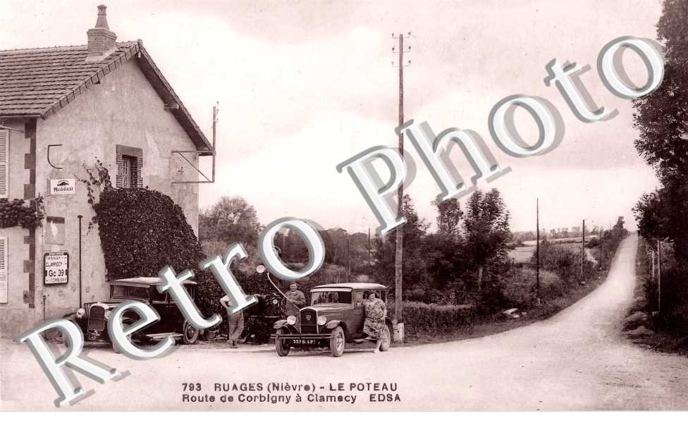 Le Poteau. Route de Coribigny à Clamecy