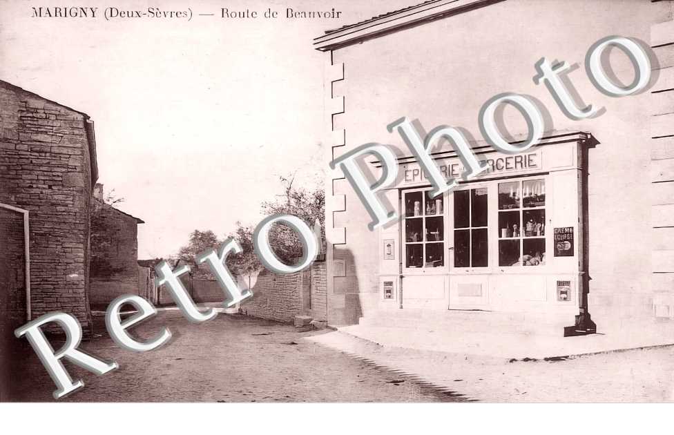 route de Beauvoir. Epicerie Mercerie