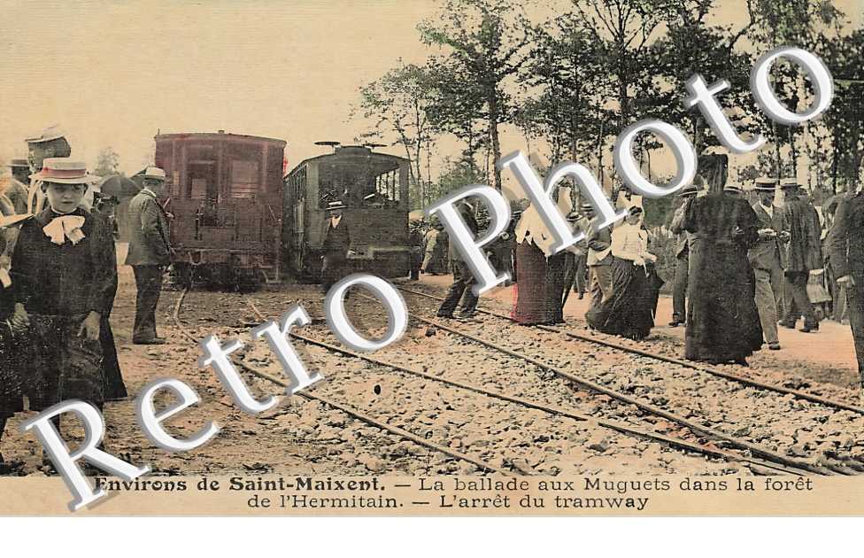 la ballade aux Muguets dans la forêt de l'Hermitain. L'arrêt du tramway.