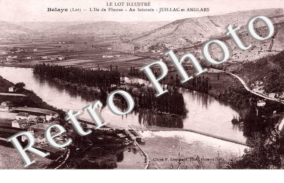 L'Ile de Floras. Au lointain : Juillac et Anglars