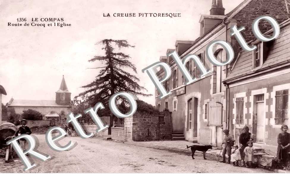 route de Crocq et l'église