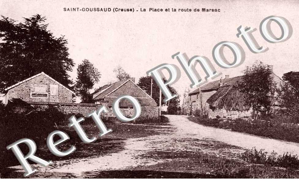 la place et la route de Marsac