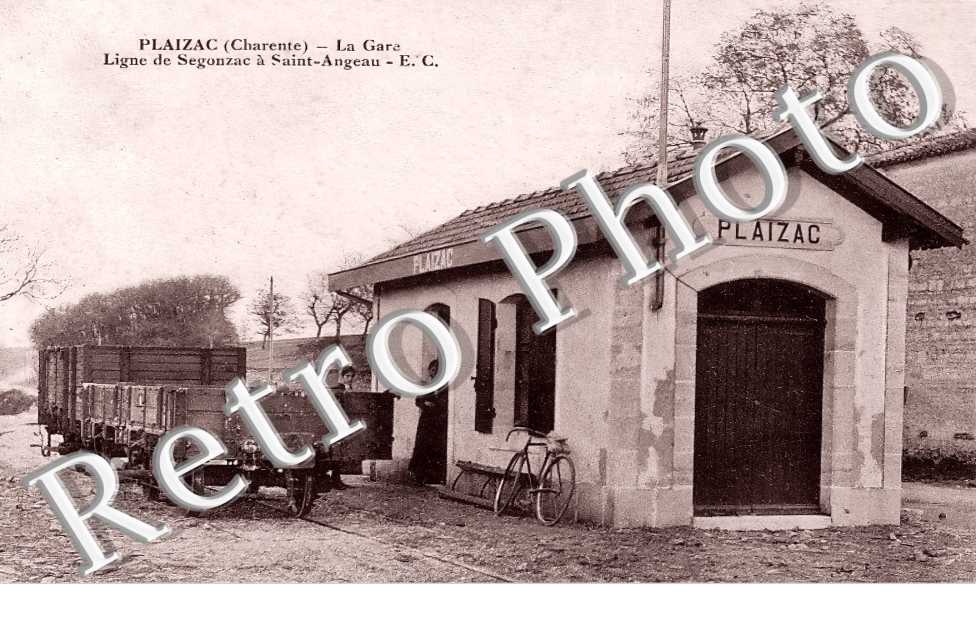 la gare. Ligne de Segonzac à Saint-Angeau
