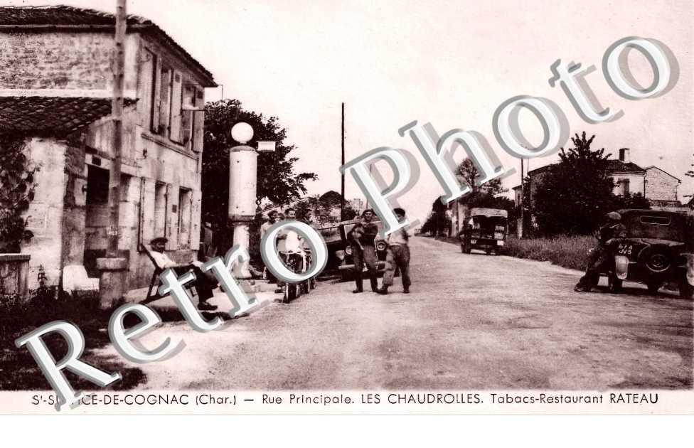 rue principale. Les Chaudrolles. Tabacs-Restaurant Rateau.