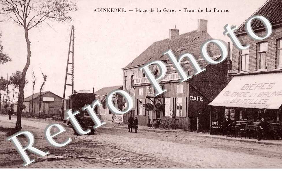 place de la gare. Tram de La panne