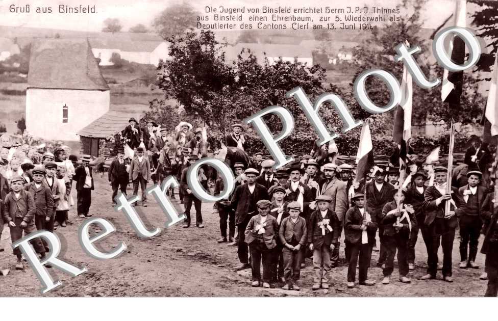 Die jugend von Binsfeld errichtet herrn J. P. Thinnes
