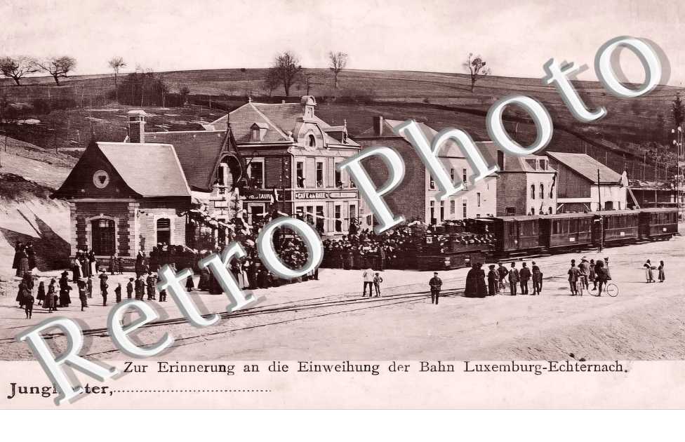 zur Erinnerung an die Einweihung der Bahn Luxemburg-Echternach