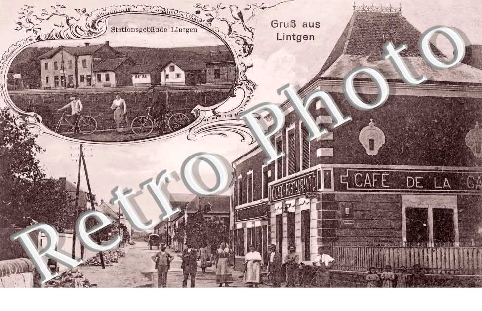 Stationsgebäude Lintgen. Café Restaurant de la Gare