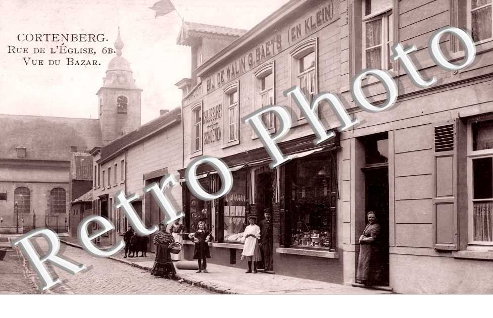 Cortenberg. Rue de l'église Vue du bazar