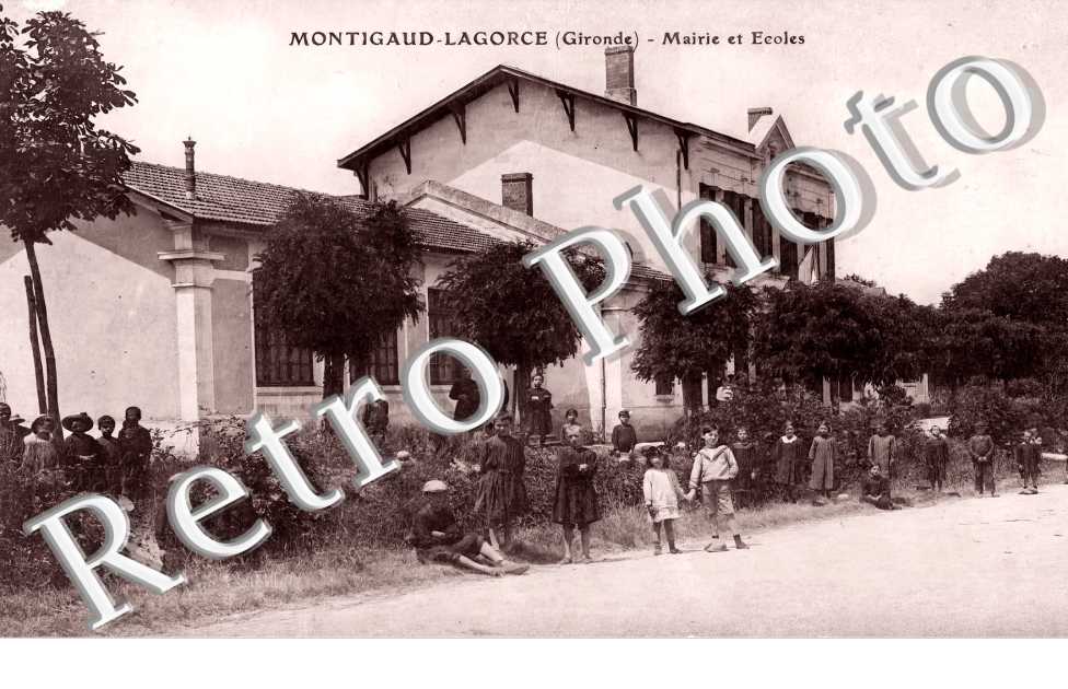 Montigaud-Lagorce. Mairie et écoles