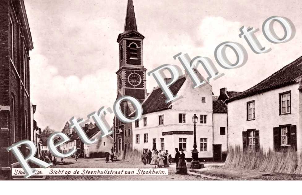 Stockheim.Zicht op de Steenkuistraat van Stockheim.