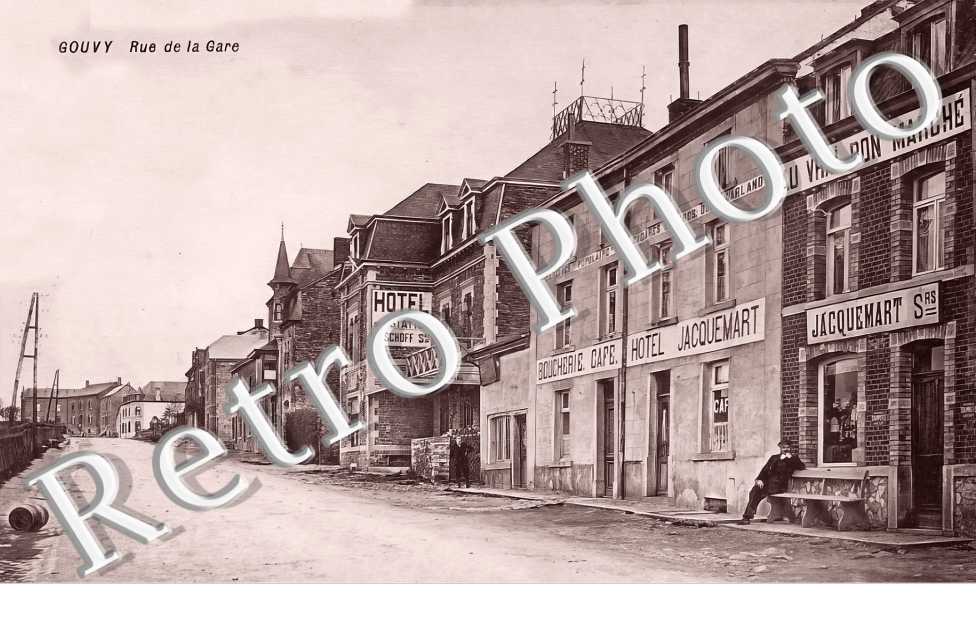 rue de la gare. Hotel Jacquemart. Au Vrai Bon Marché