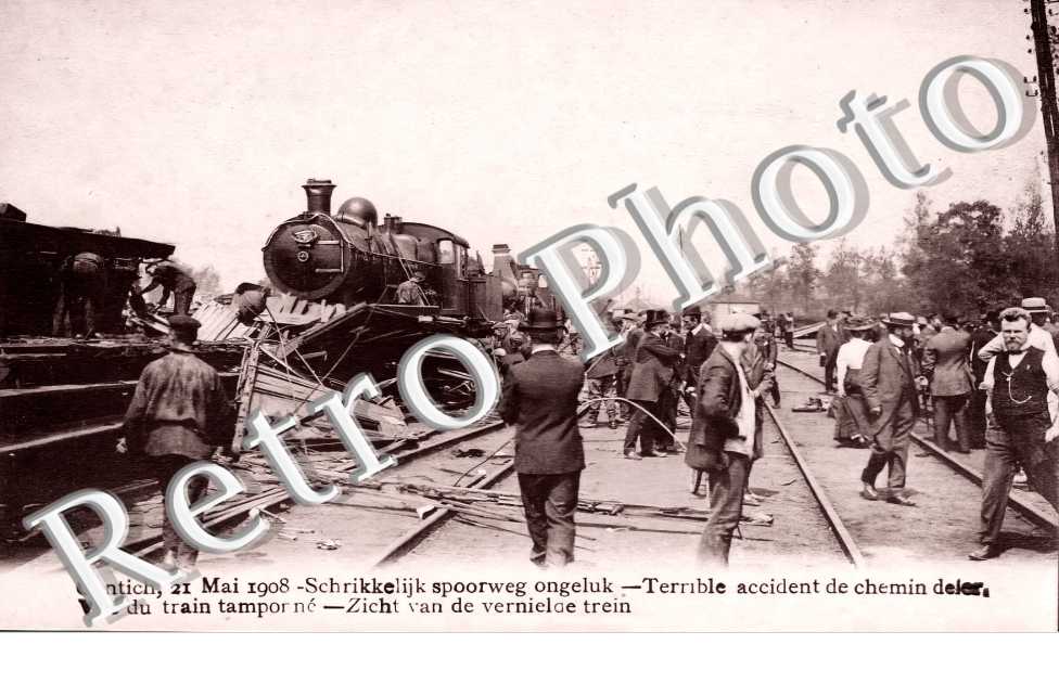 Terrible accident de chemin de fer le 21 mai 1908.