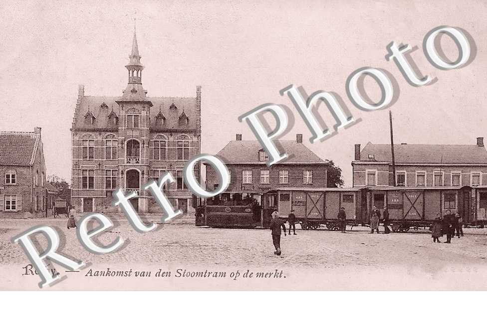 Aankomst van den Stoomtram op de merkt