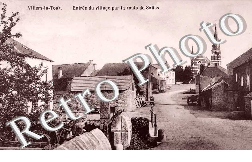 entrée du village par la route de Salles
