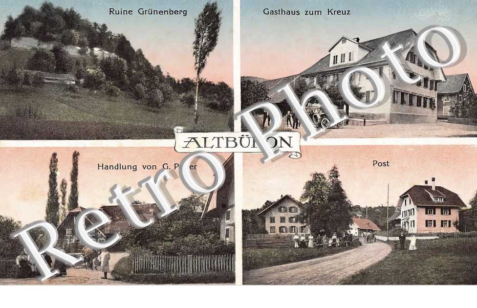 Gasthaus zum Kreuz. Handlung von G. Polier. Post. Ruine Grünenberg