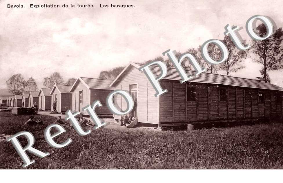 Exploitation de la tourbe. Les baraques