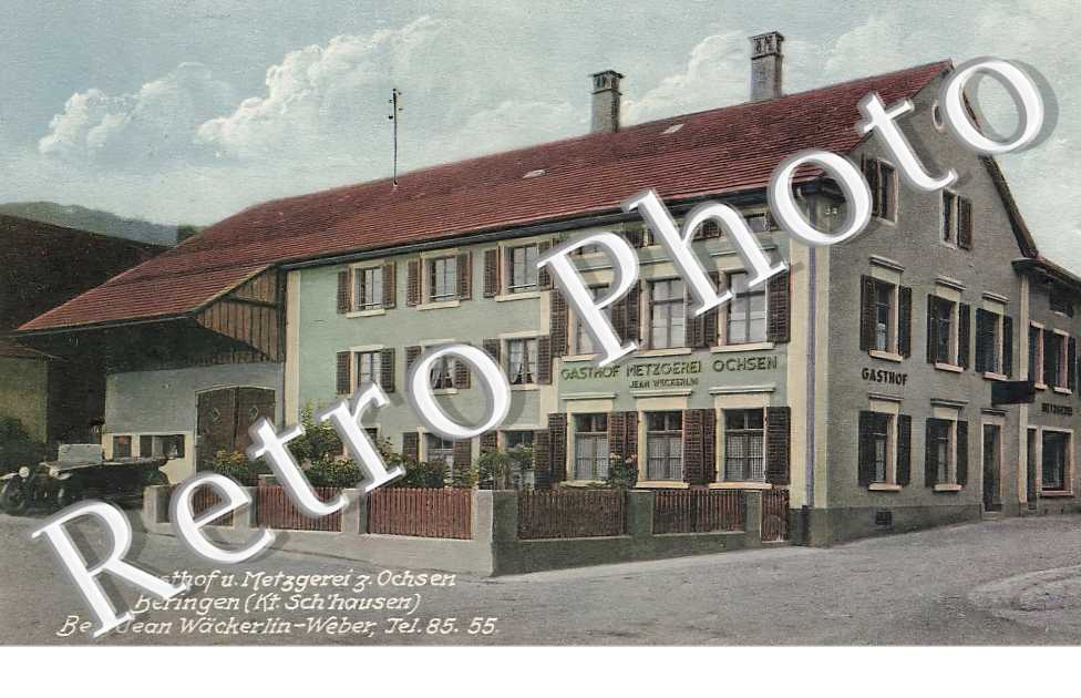 gasthof u. Metzgerei z.Ochsen. Bes. Jean Wäckerlin-Weber