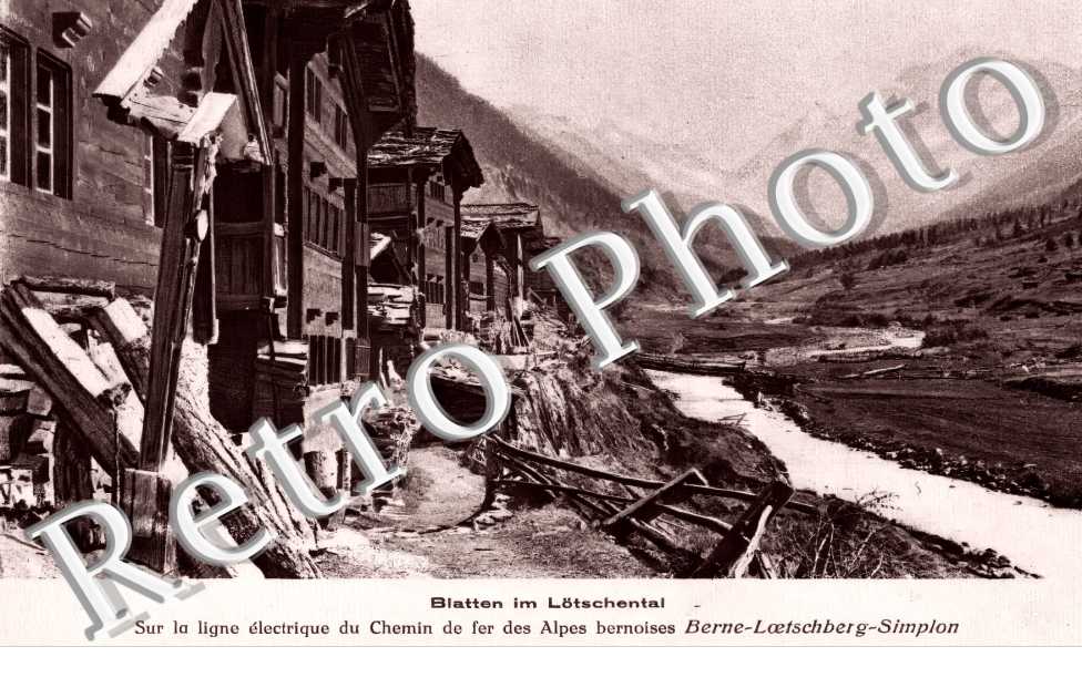 Sur la ligne électrique du Chemin de fer des Alpes bernoises