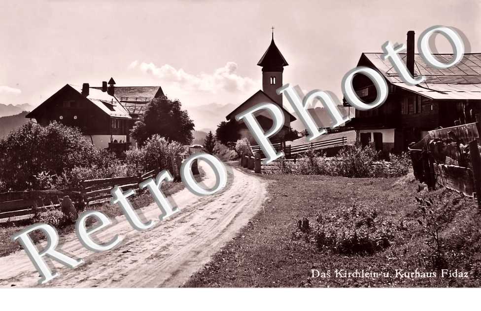 Das Kirchlein u. Kurhaus Fidaz
