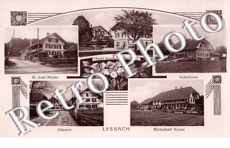 Hotel Krone u. Station. R. Arni-Moser. Wirtschat Kreuz