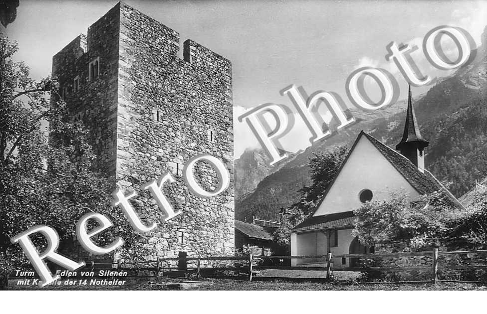 Turm der Edlen von Silenen mit Kapelle der 14 Nothelfer