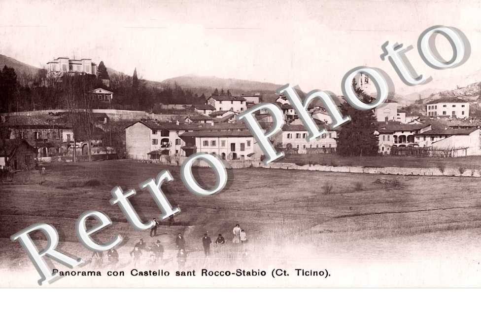 panorama con Castello sant Rocco-Stabio