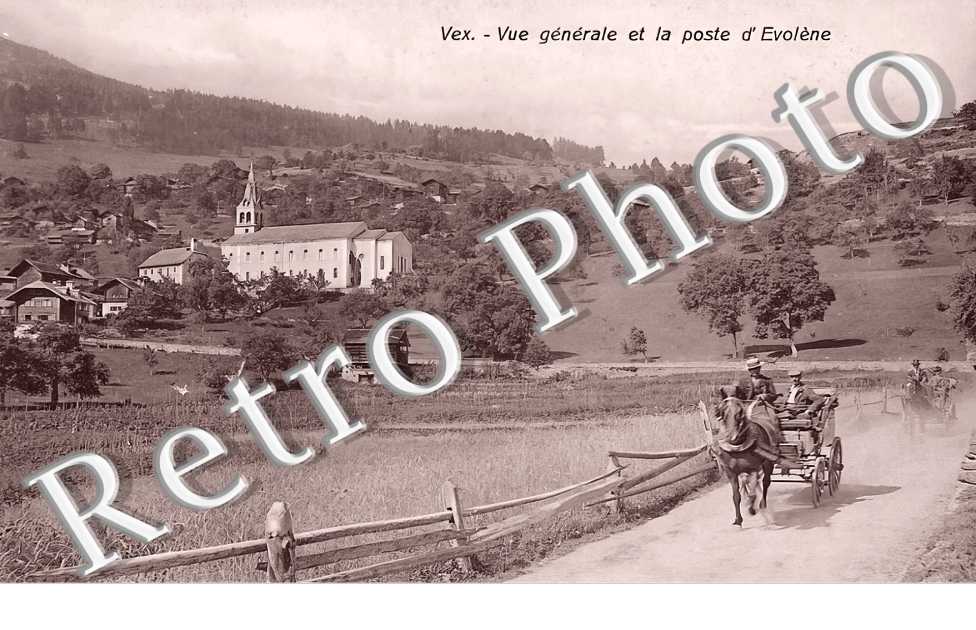 vue générale et la Poste d'Evolène