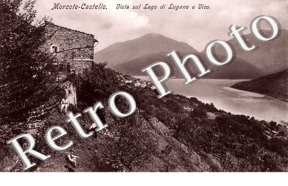 Morcote-Castello. Vista sul Lago di Lugano e Vico