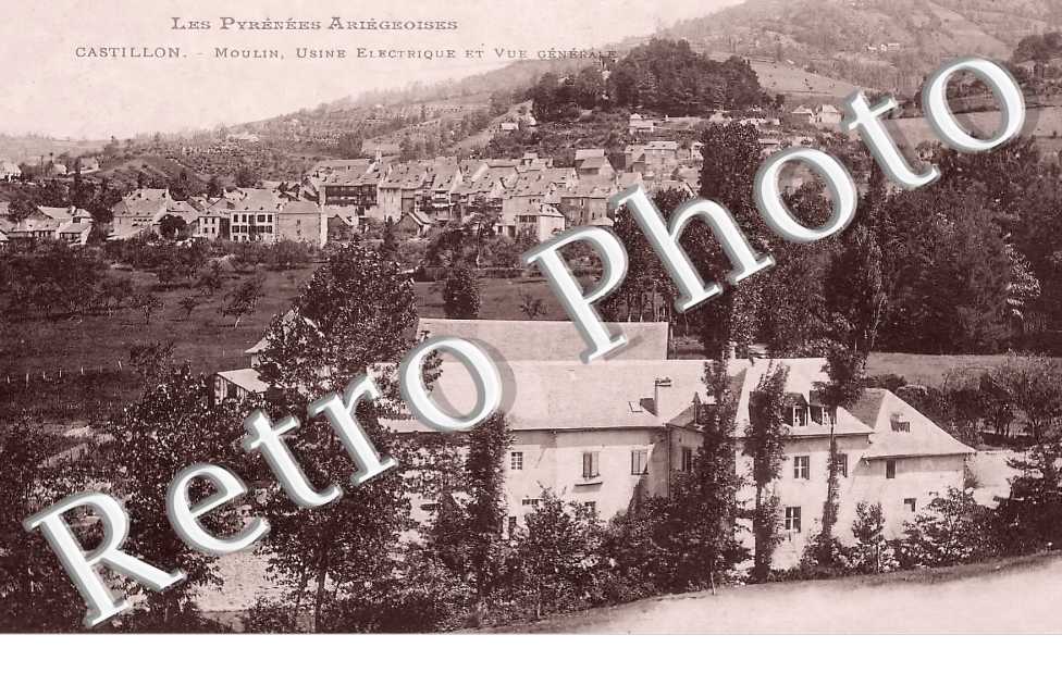 Moulin, usine électrique et vue générale