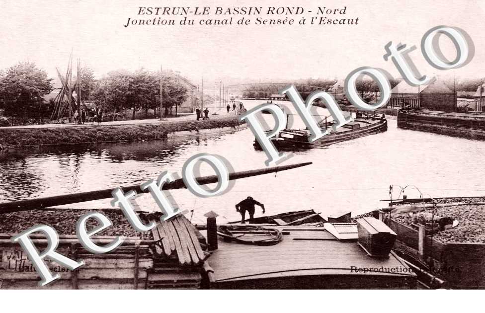 Le Bassin Rond. Jonction du canal de Sensée à l'Escaut