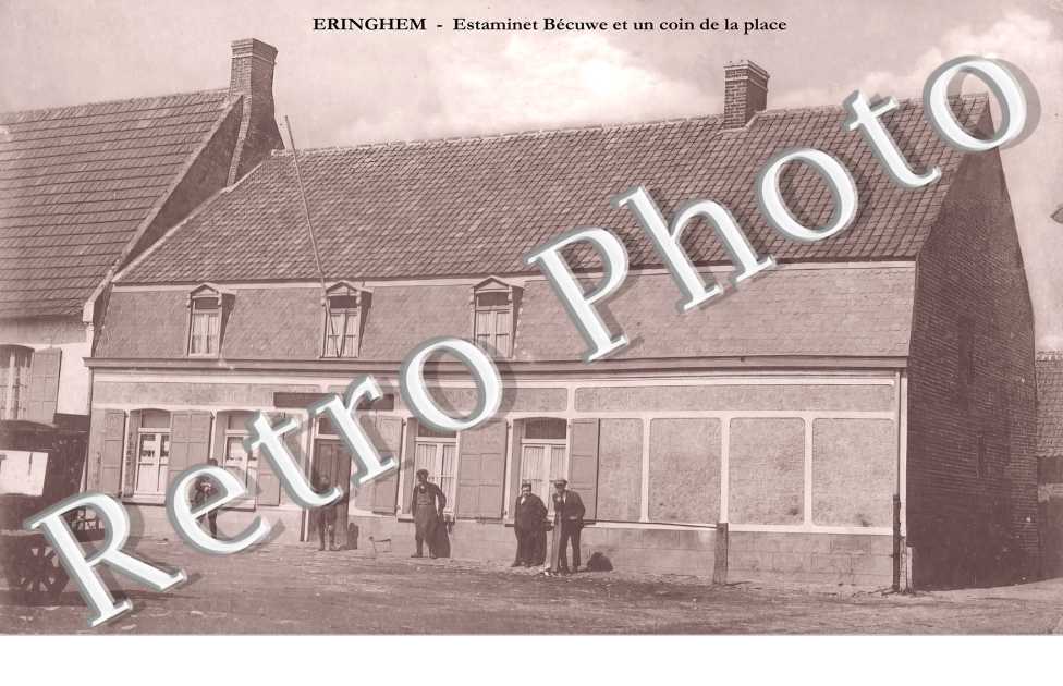 Estaminet Bécuwe et un coin de la place