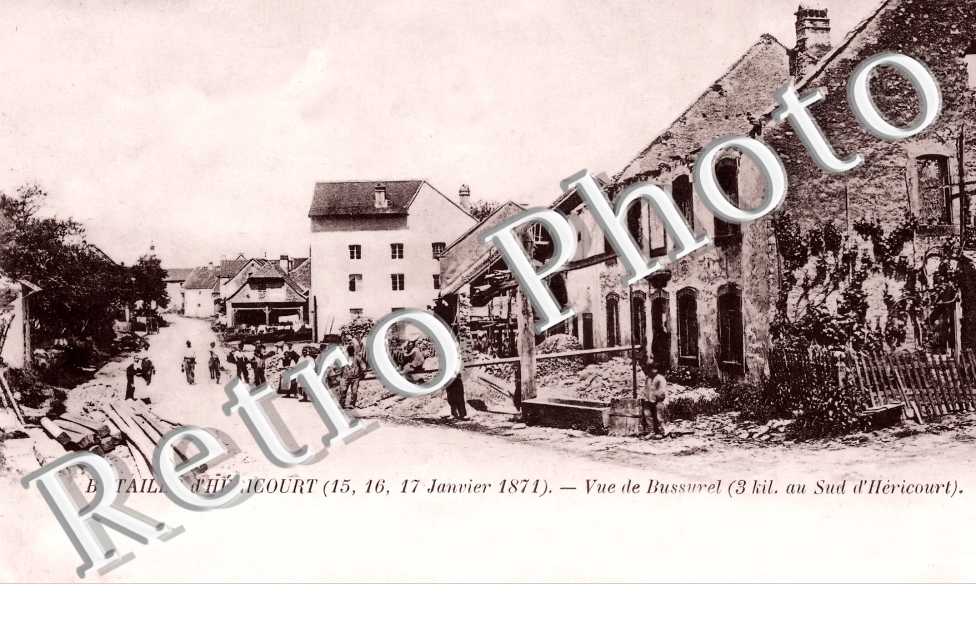 Bataille d'Héricourt (15, 16, 17 janvier 1871). Vue de Bussurel