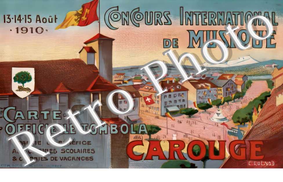Concours International de Musique 13-14-15 août 1910. Carouge.