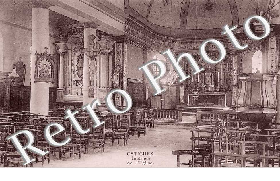 Ostiches.Intérieur de l'église.
