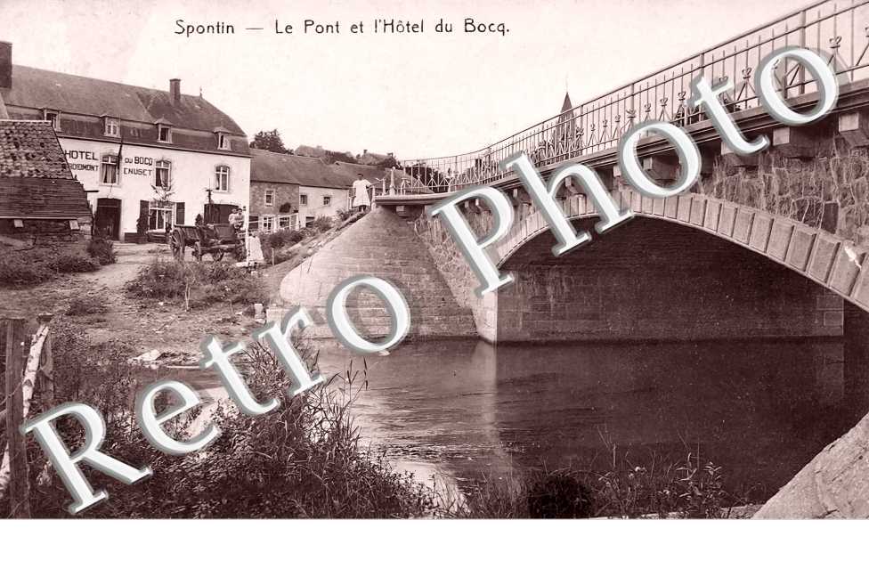 SPONTIN. Le pont et l'Hôtel du Bocq