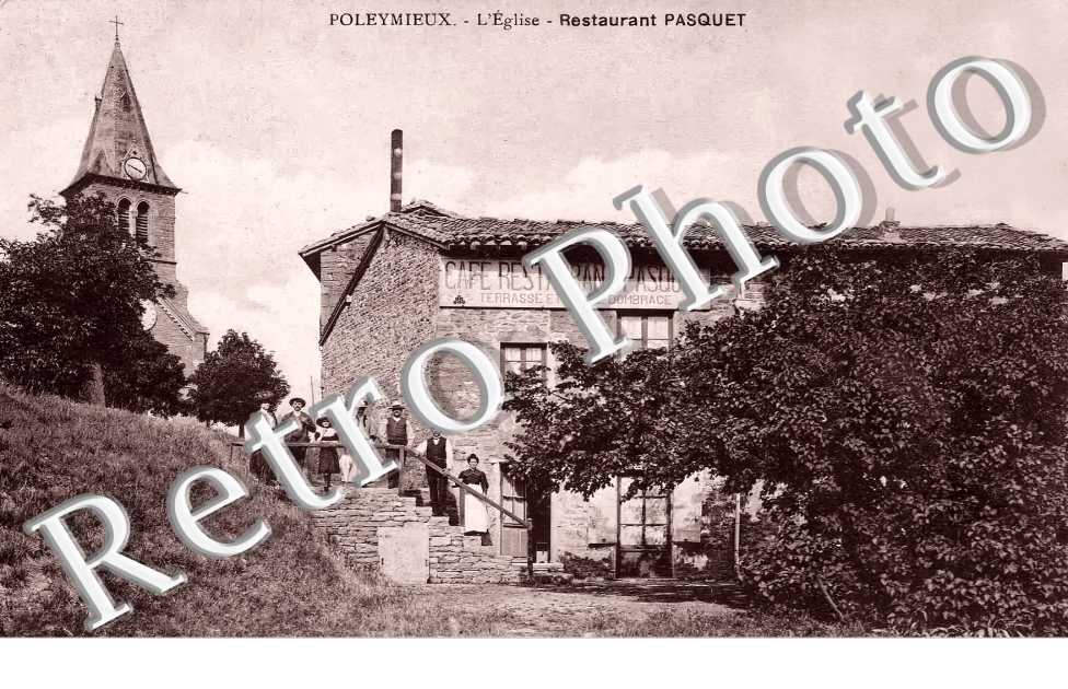 l'église. Restaurant Pasquet
