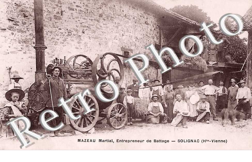 Mazeau Martial, entrepreneur de battage