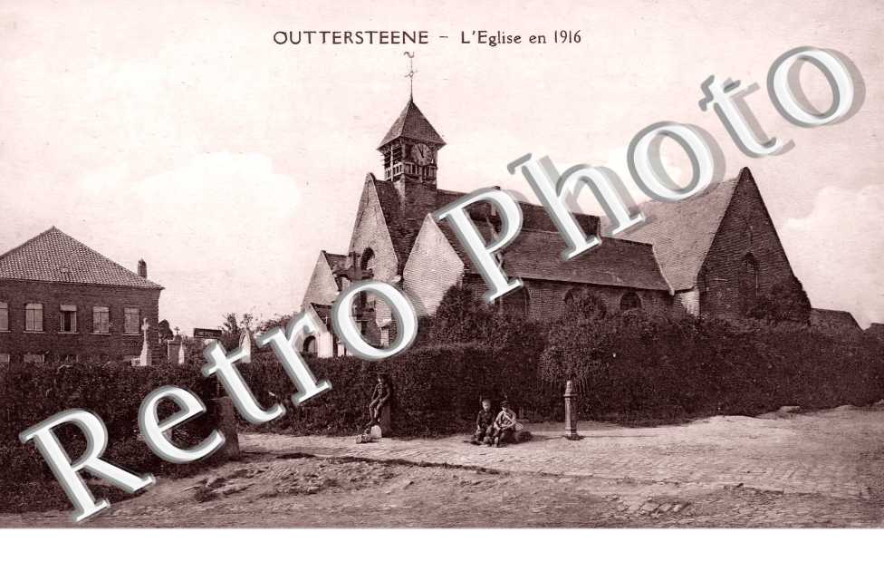 OUTTERSTEENE. L'église en 19169