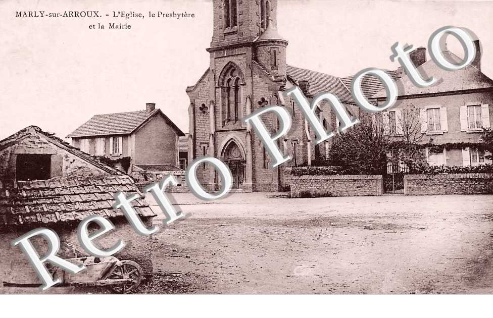 L'église, le Presbytère et la mairie