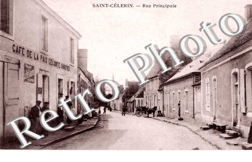 rue principale. Café de la paix Lecomte Sabotier