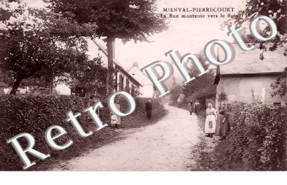 MIENVAL-PIERRECOURT. la rue montante vers le bois