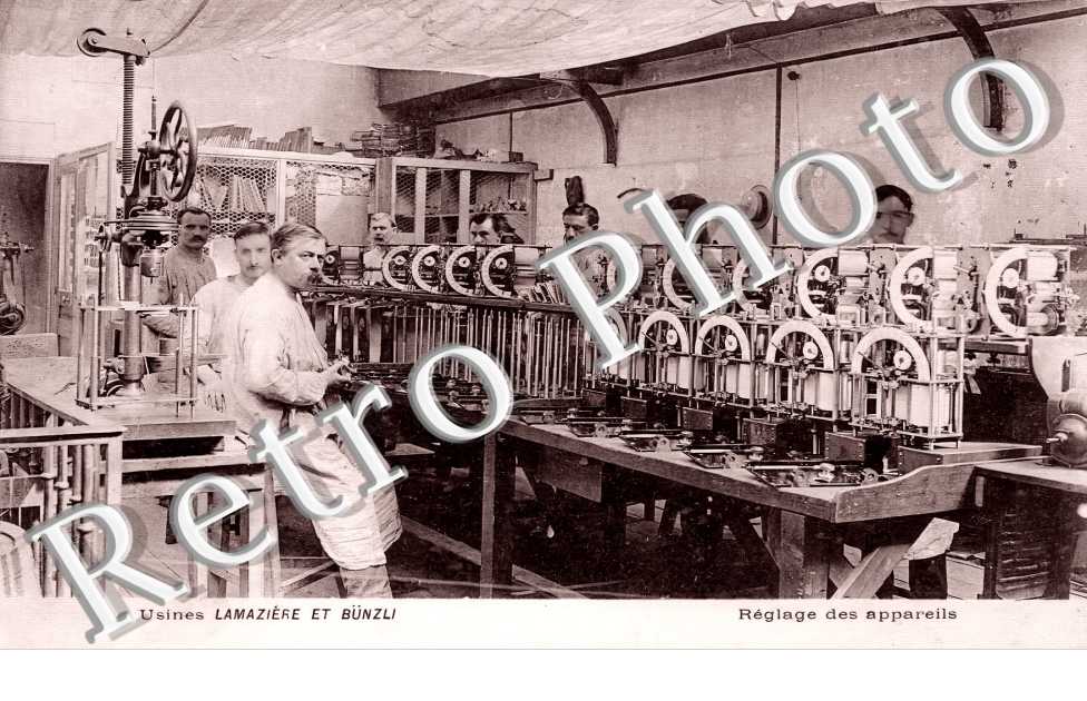 Usines Lamazière et Bünzli. Réglage des appareils