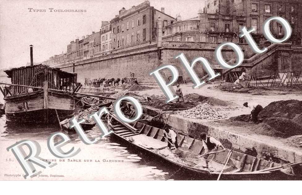 Les Pecheurs de sable sur la Garonne