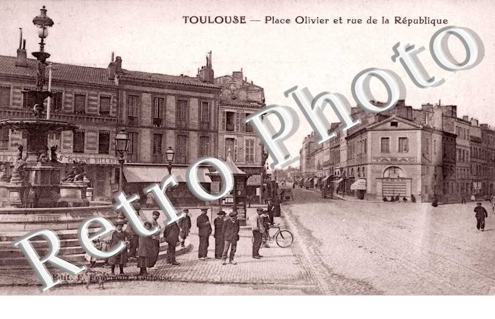 la Place Olivier et rue de la République Quartier Saint-Cyprien