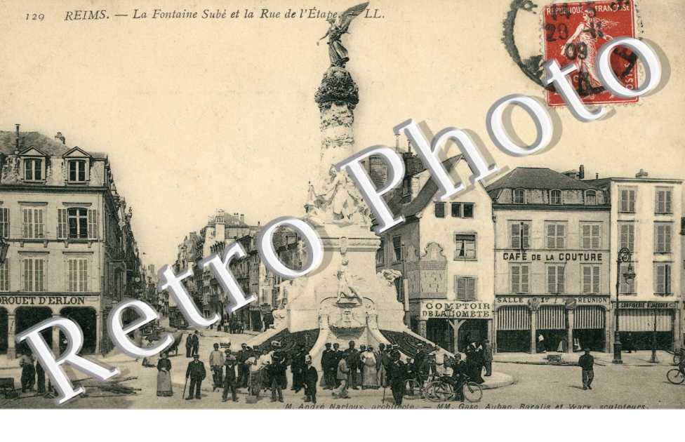 la fontaine Subé et la rue de l'Etape