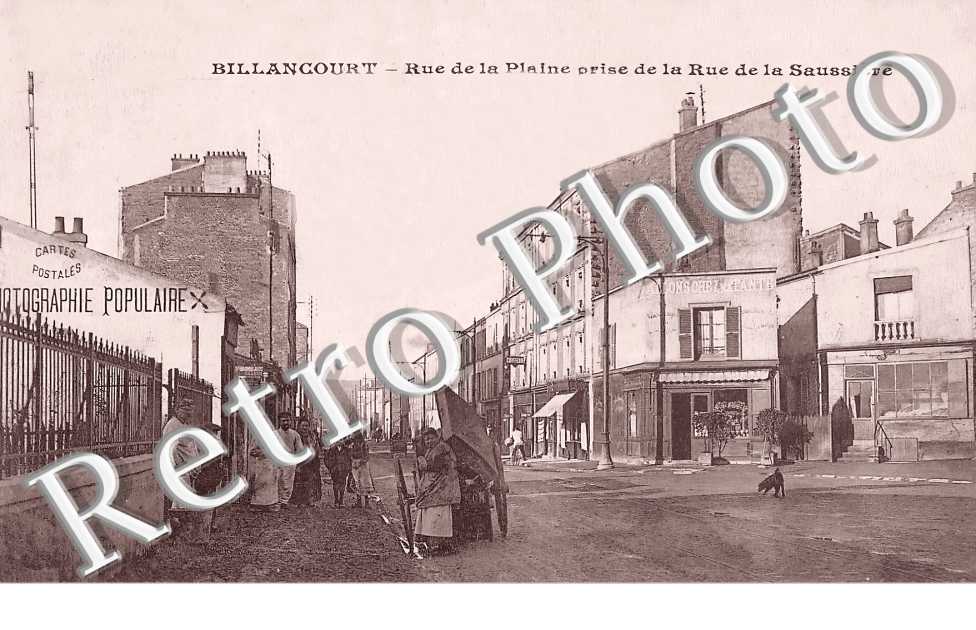 rue de la Plaine prise de la rue de la Saussière